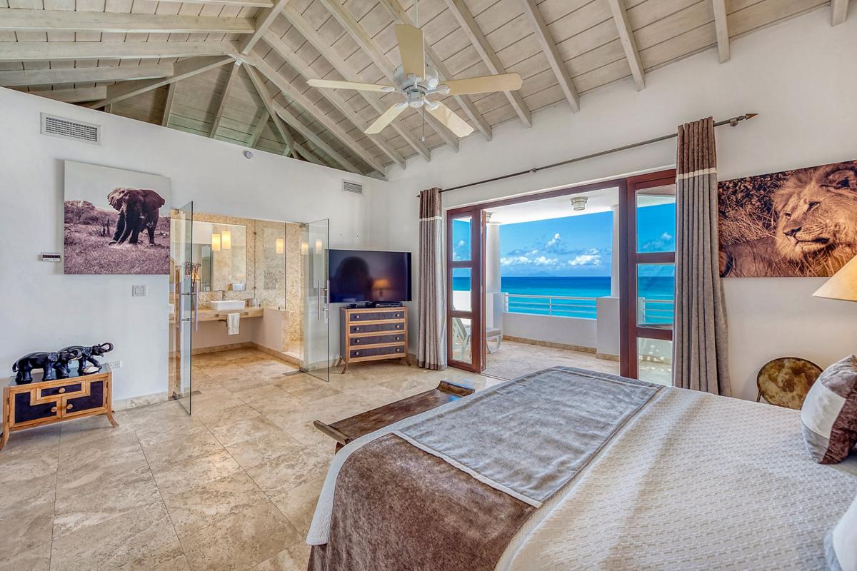 Pool Villa rental St Martin - Bedroom with view 3